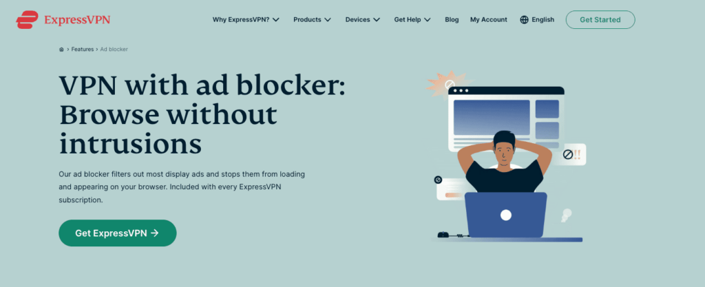 擋廣告必看!4 款付費&免費 Youtube 廣告攔截器推薦(2025) 12 ExpressVPN Adblocker