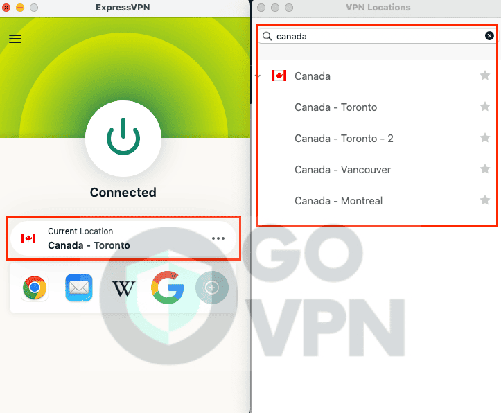想獲取加拿大IP地址?分享4款加拿大VPN推薦給你! 14 ExpressVPN 加拿大連線成功