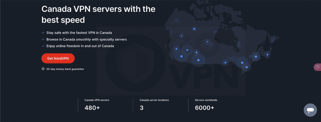 NordVPN 加拿大伺服器