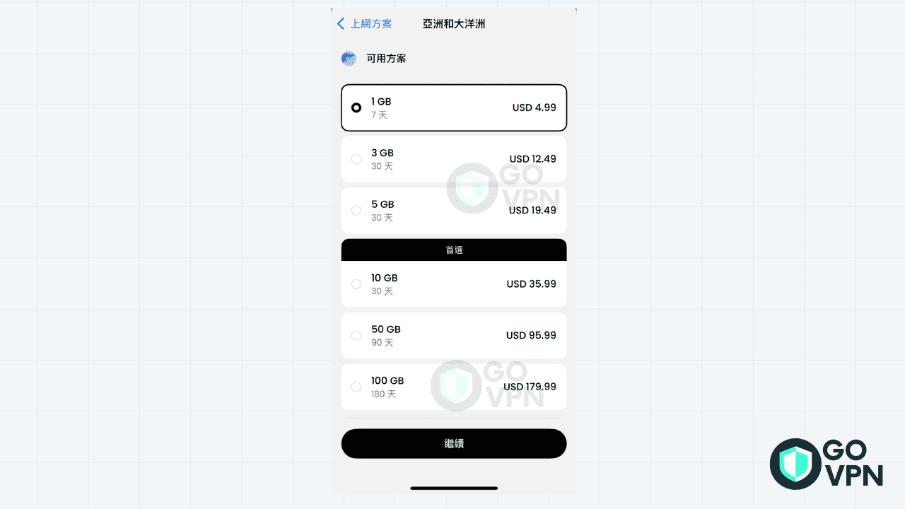 Saily eSIM 評價|提供200+國家的esim方案與內置VPN好用嗎? 21 選擇esim方案