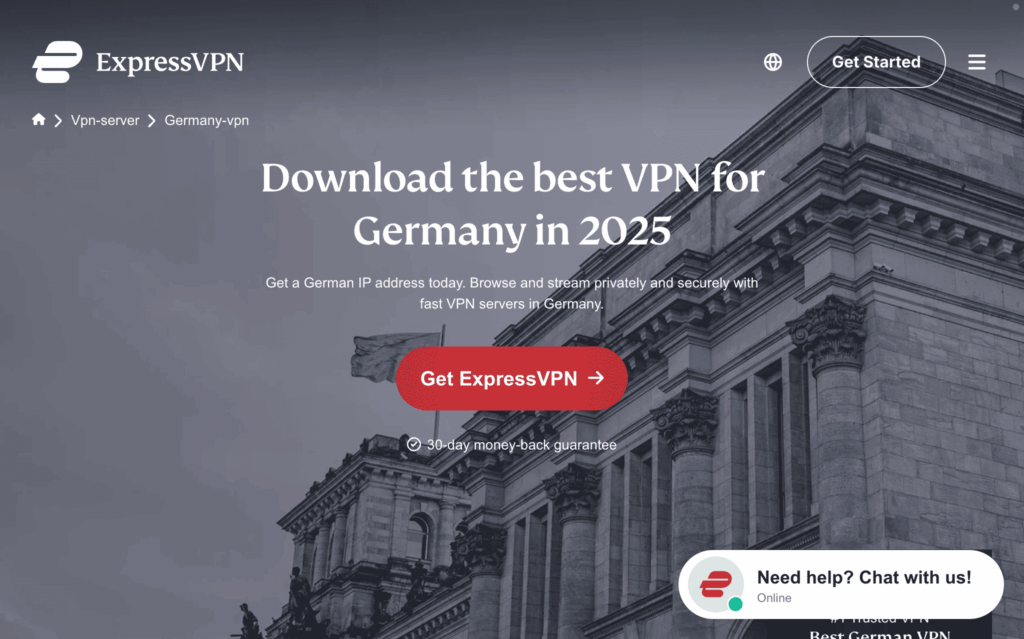 想獲取德國IP地址?分享4款好用德國VPN推薦給你! 10 ExpressVPN-Germany